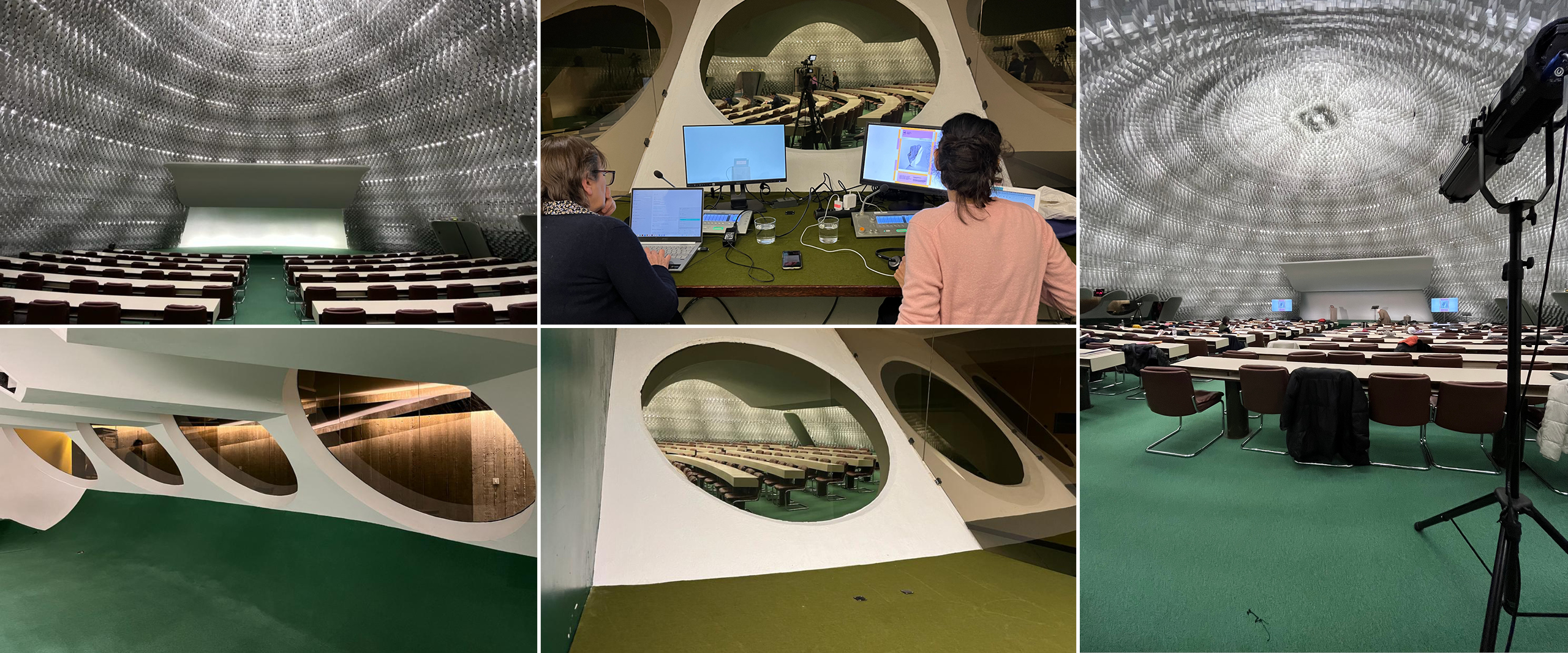 Visuel Interprétation simultanée d'une conférence à l'espace Niemeyer